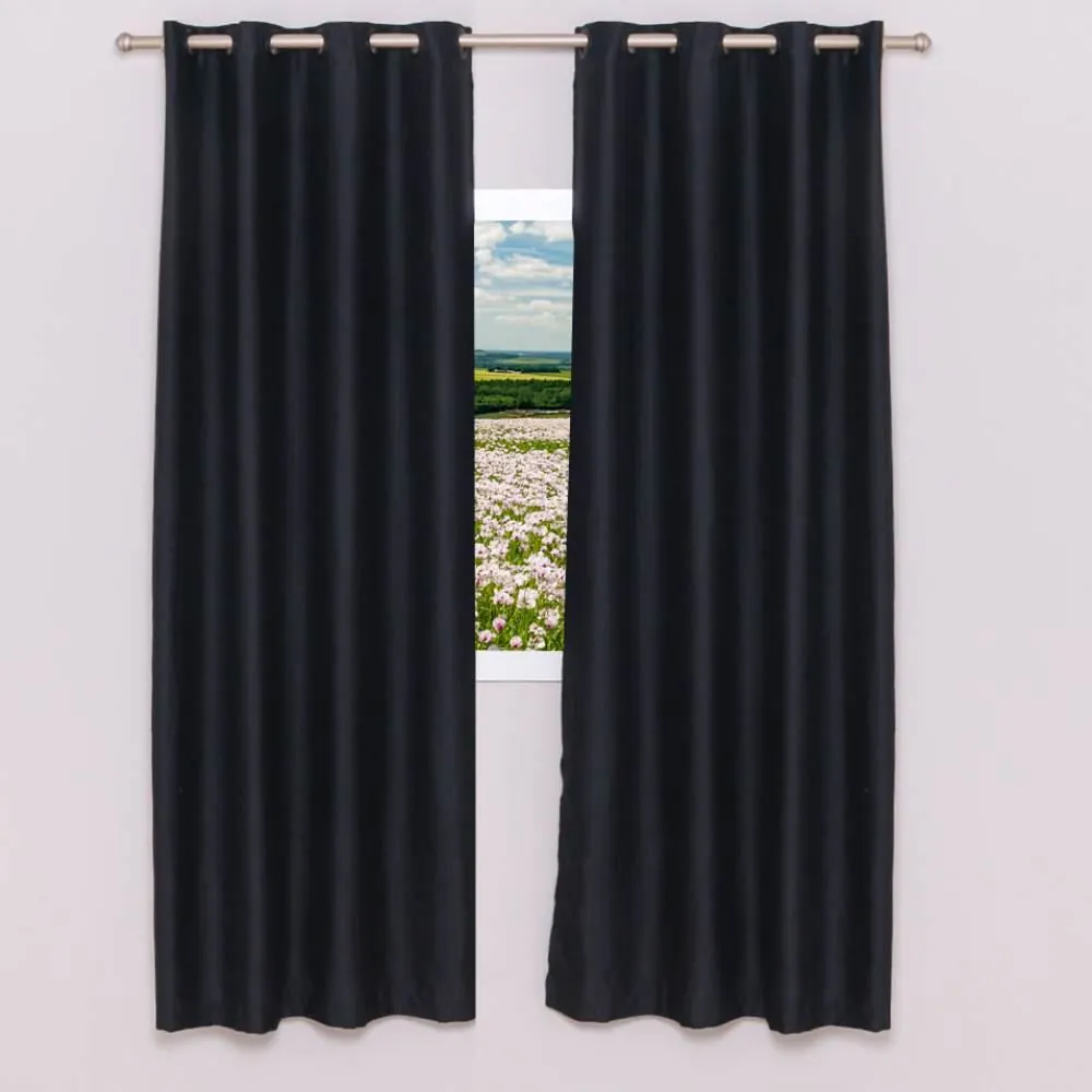 Cortina para Quarto e Sala 2,60X2,30 M Veneza Rústica - Preto