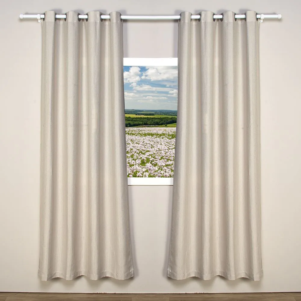 Cortina para Quarto e Sala 2,60X2,30 M Veneza Rústica - Sisal
