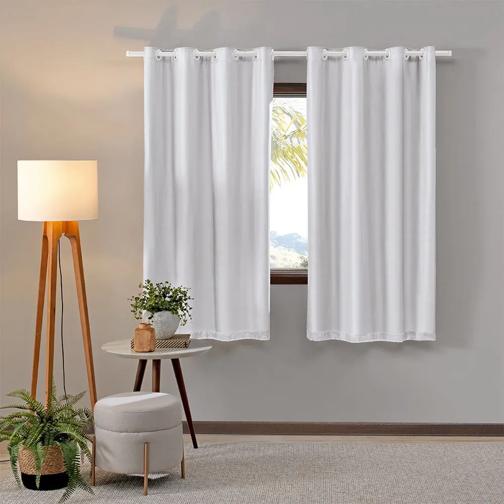 Cortina para Quarto e Sala 2,60 X1,70M Pratika Bellini - Branco
