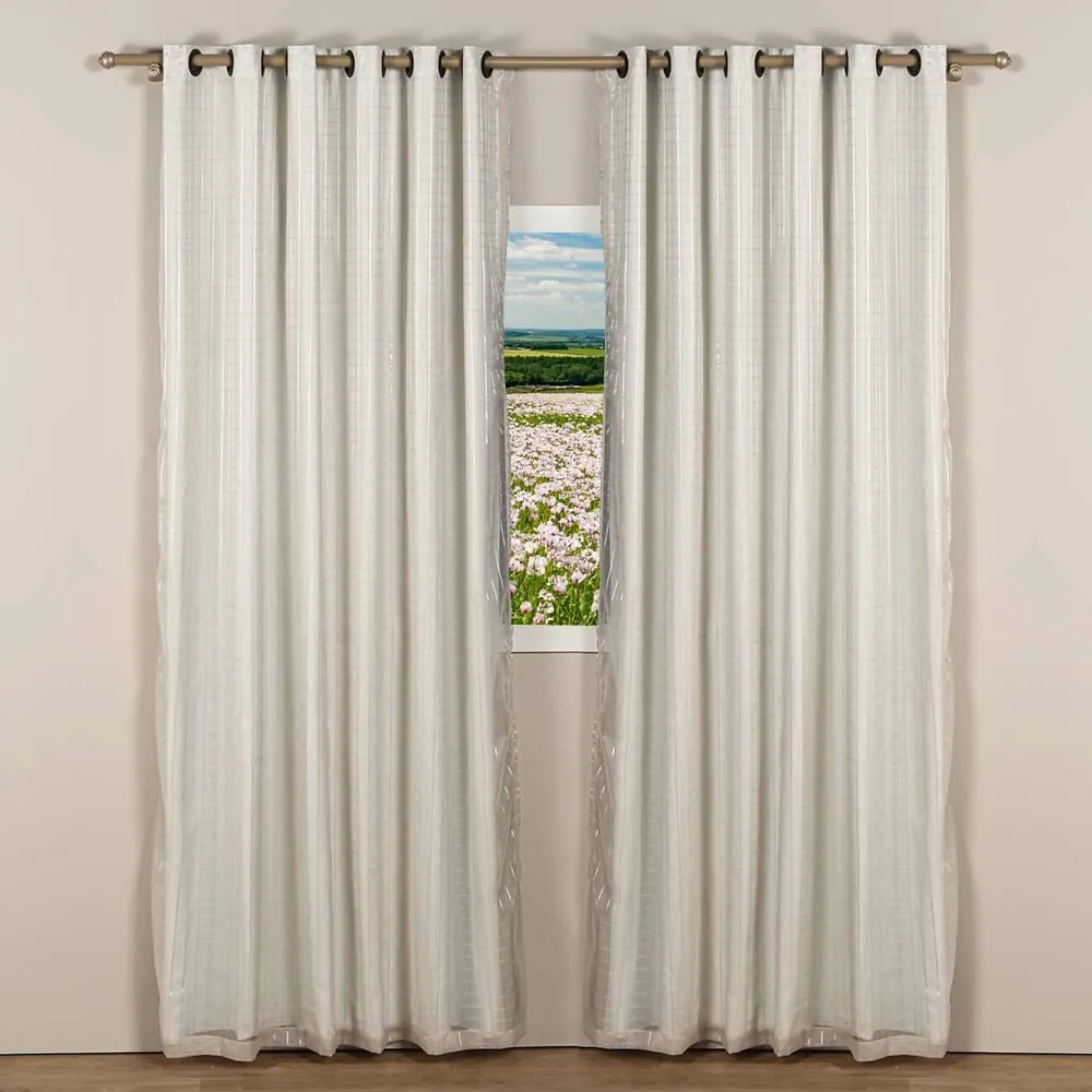 Cortina para Quarto e Sala 3,60X2,50 m Pratika York Slim - Areia