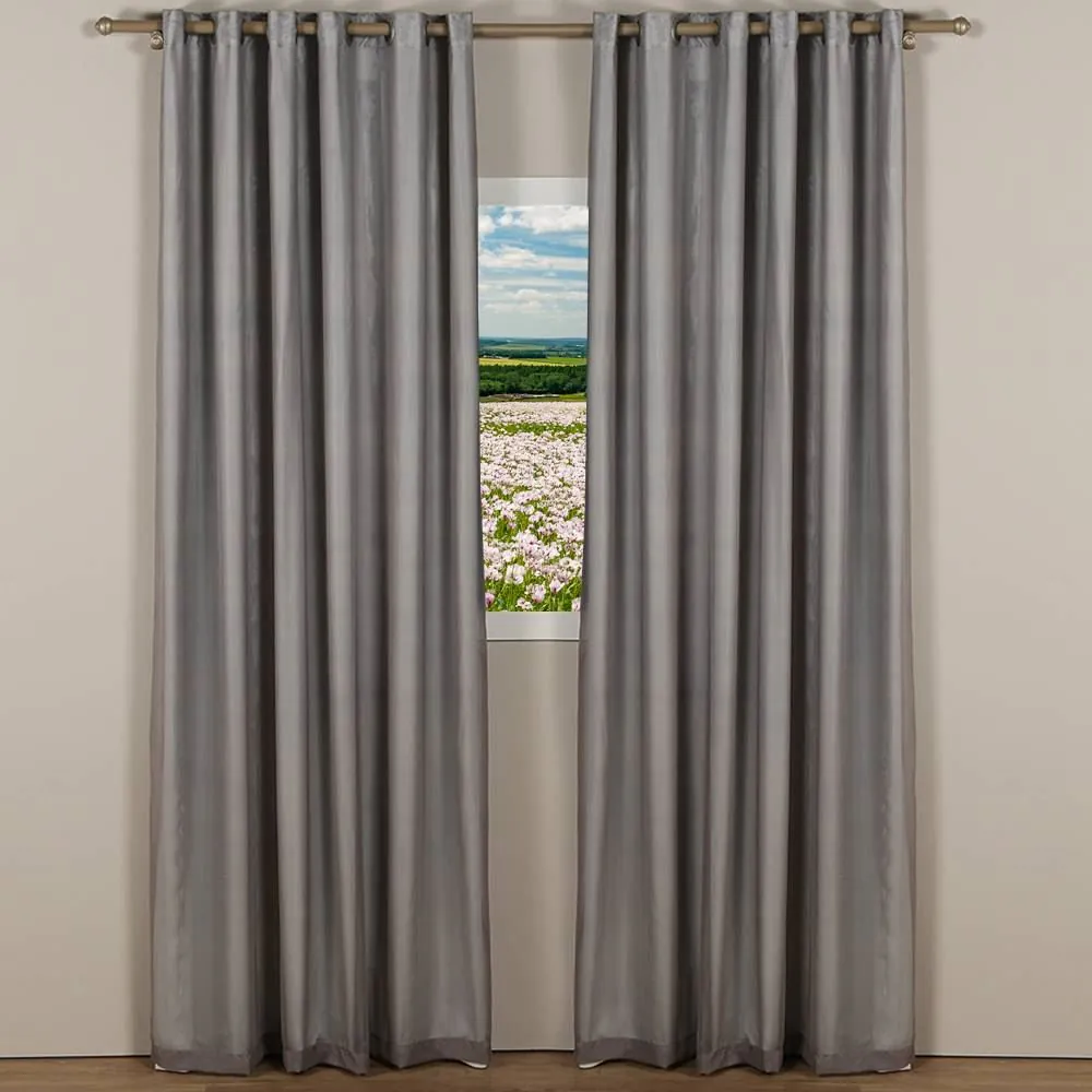 Cortina para Quarto e Sala 3,60X2,50 M Pratika Lisa Slim Voil - Titanio