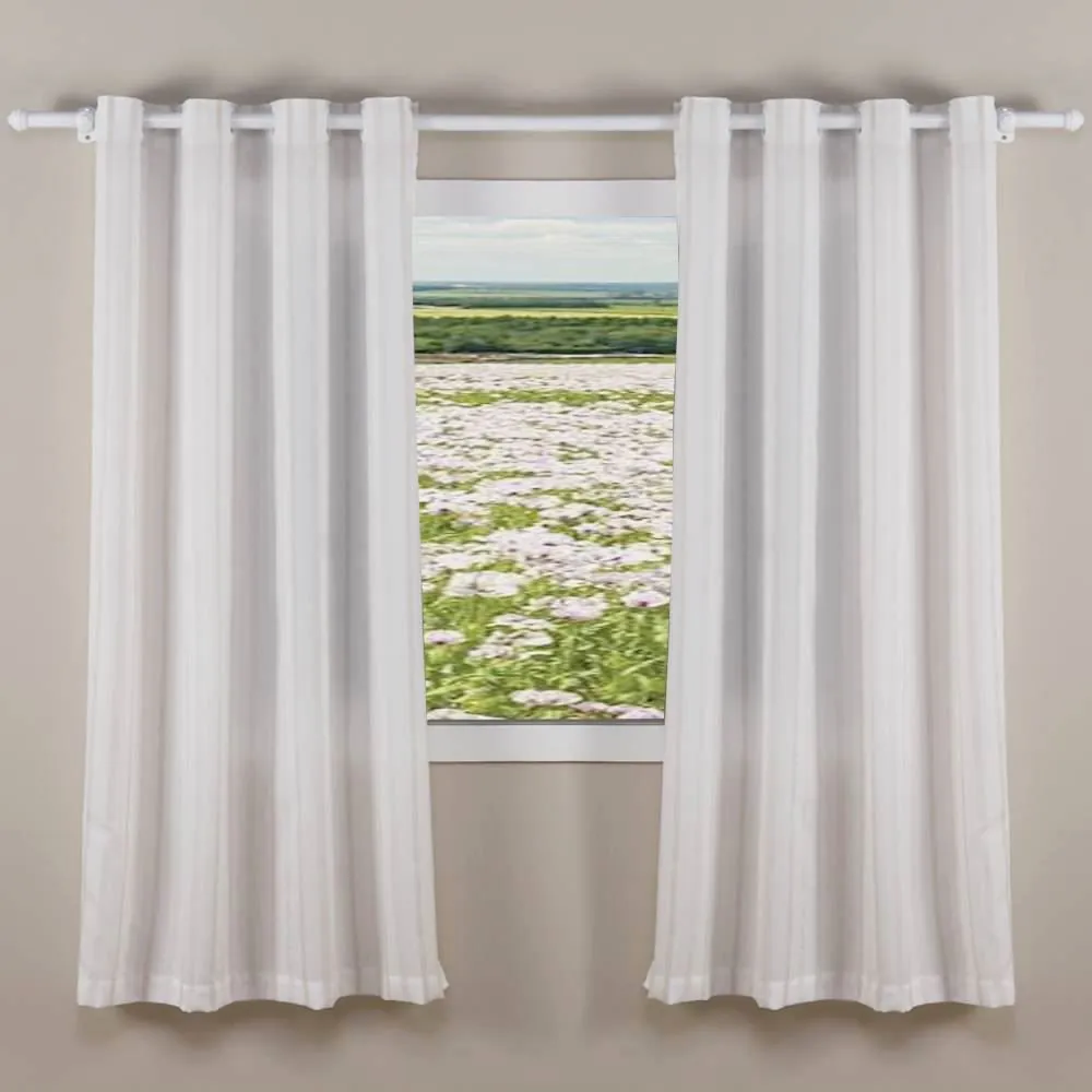 Cortina para Quarto e Sala 2,60X1,70 m Rústica Fiori - Bege