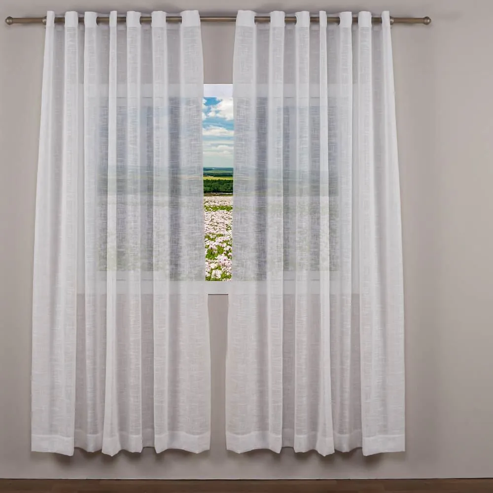 Cortina para Quarto e Sala 4,20X2,30 M Rústica Luxor - Branco
