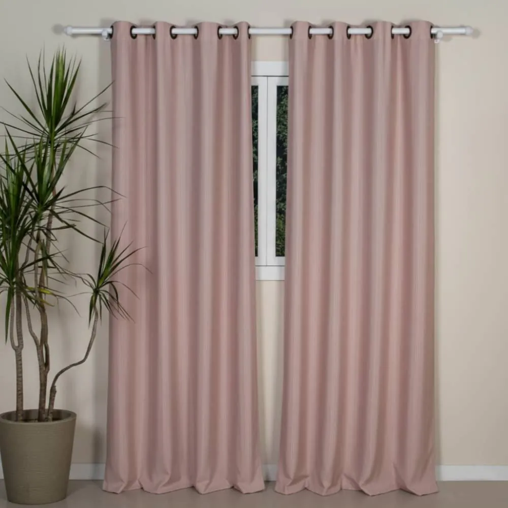 Cortina para Quarto e Sala 2,60X2,30 m Rústica Pantex - Dusk Rose
