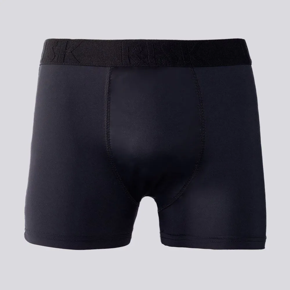 Cueca Boxer Masculina de Poliamida Risk Preto