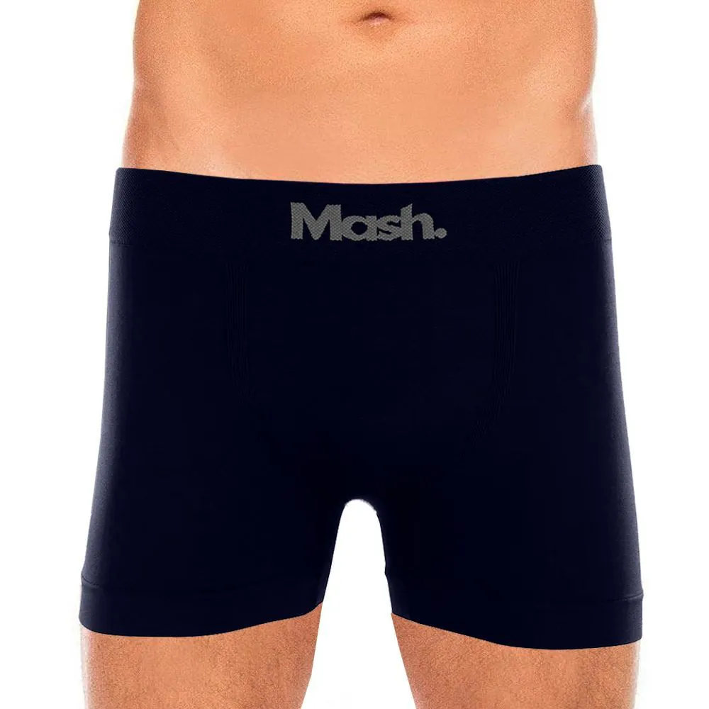 Cueca Boxer sem Costura Mash Azul Marinho