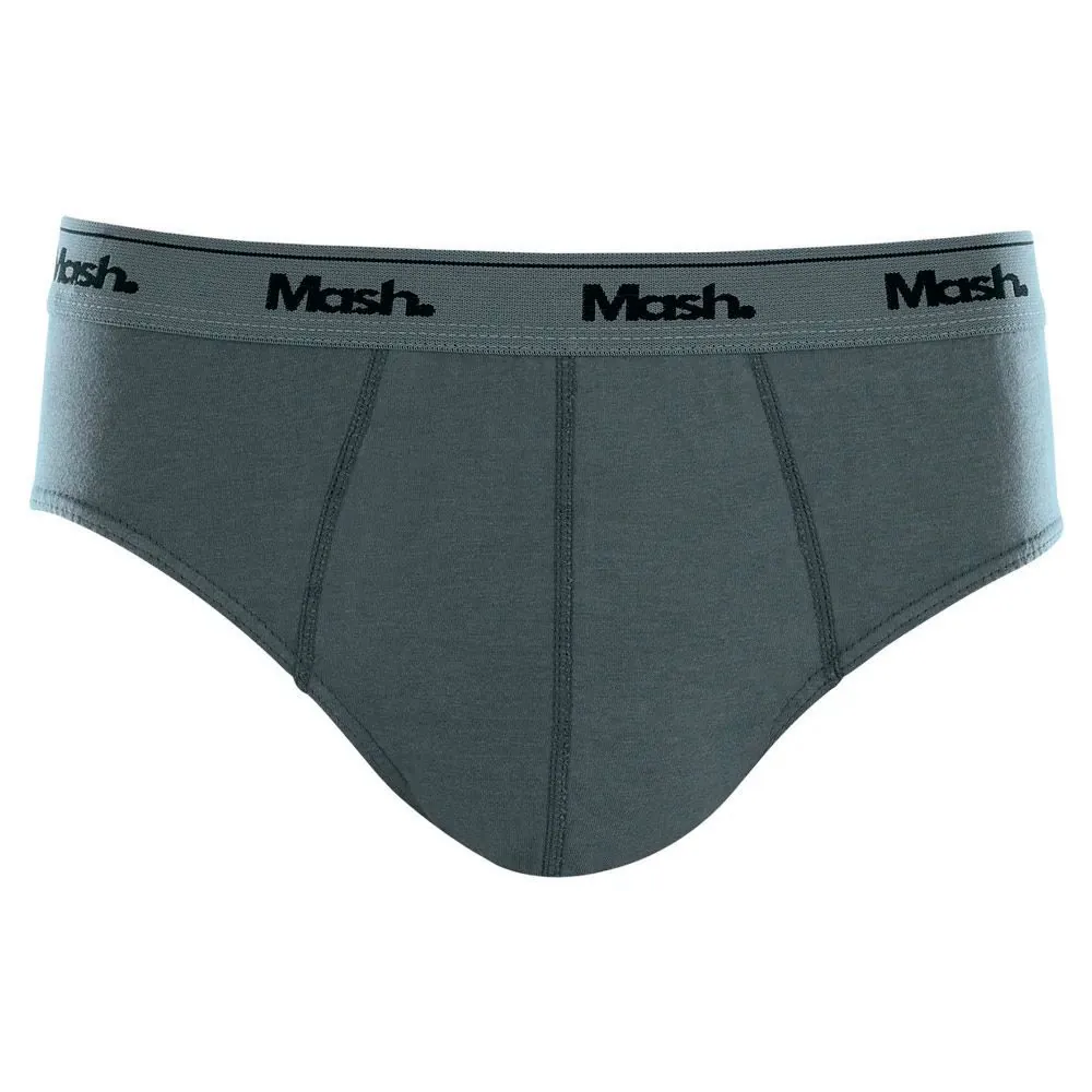 Cueca Slip Algodão Mash Cinza Chumbo