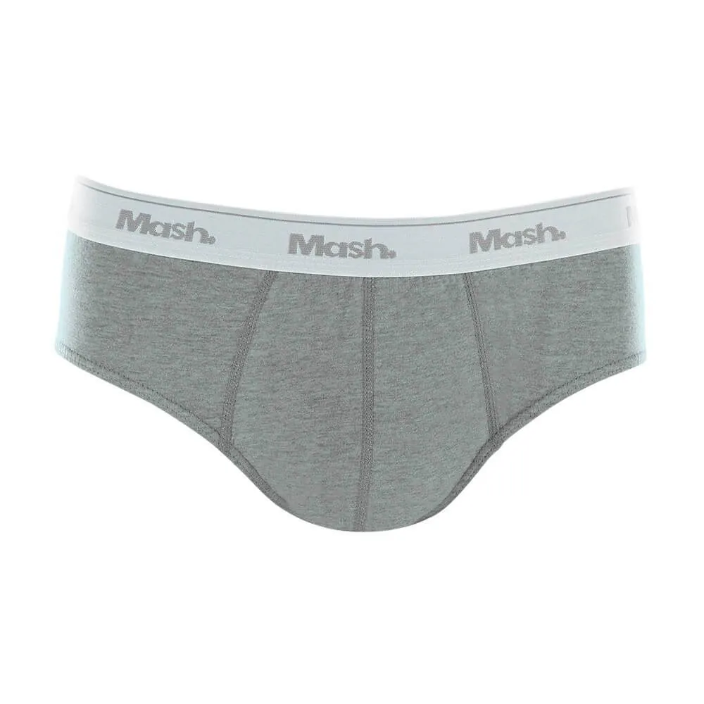 Cueca Slip Algodão Mash Cinza Mescla
