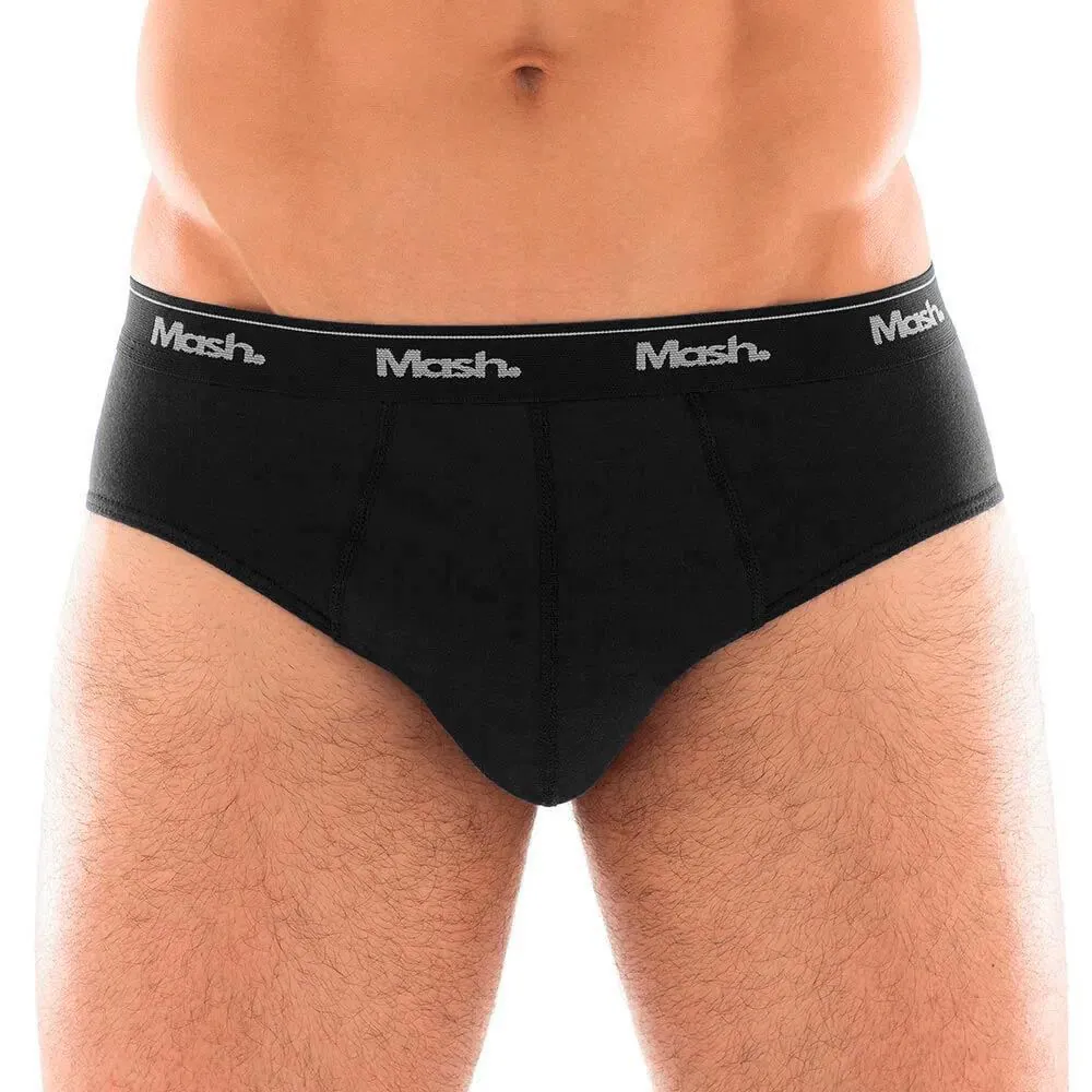 Cueca Slip Algodão Mash Preto