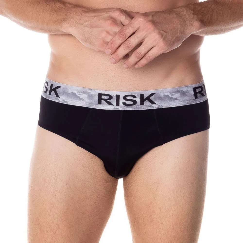 Cueca Slip Microfibra Risk Preto