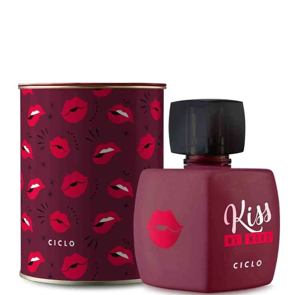 Deo Colônia Feminina Kiss Me More Lata Ciclo - 100Ml