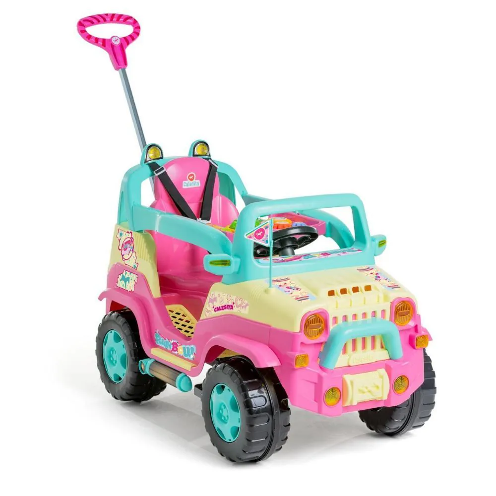 Quadriciclo Pedal e Passeio Diipi Rainbow Calesita - Rosa
