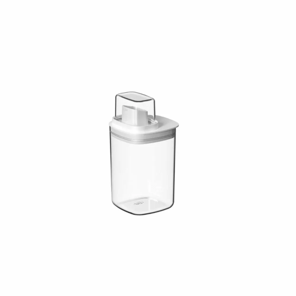Dispenser Quadrado para Lavanderia Flow Ou 1 Litros - Branco Fechado