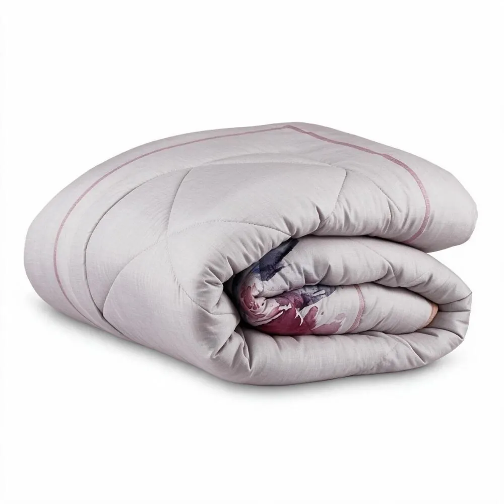 Edredom Casal Dupla Face Plush Versátile - Cecília Floral Rosa
