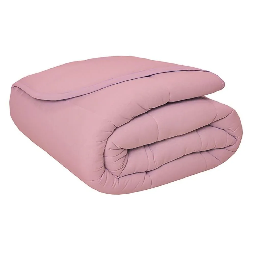 Edredom Casal Malha Dupla Face - Rosa Make