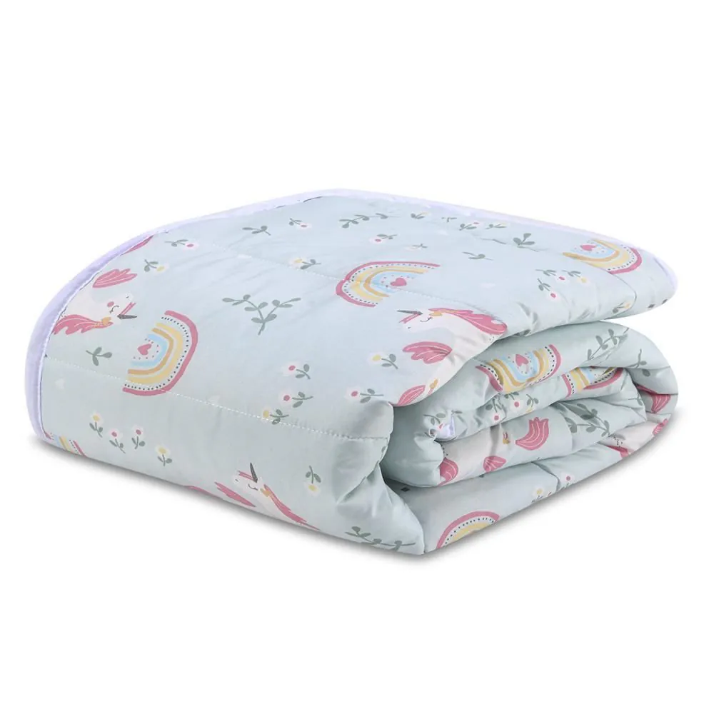 Edredom Casal Microfibra 100% Poliéster Kids Solecasa - Unicórnio