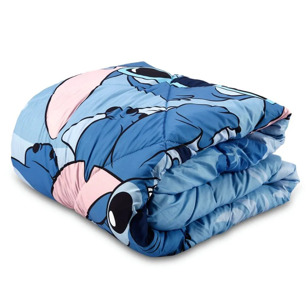 Edredom Disney Solteiro 1,60M X 2,40M Hedrons - Stitch Ice Cream
