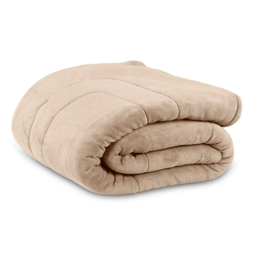 Edredom Provence Liso Queen 2,20M X 2,40M - Bege