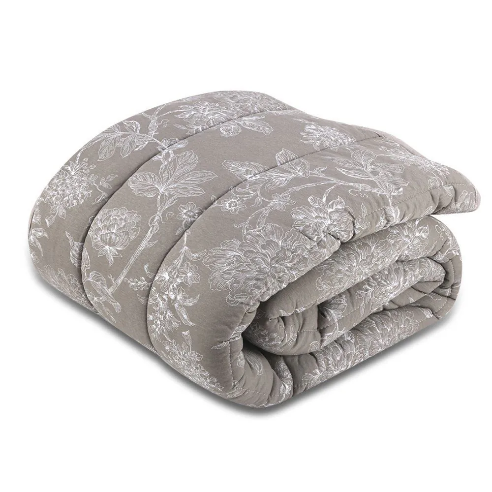 Edredom Queen 100% Algodão Malha 1 Pç - Constance Taupe