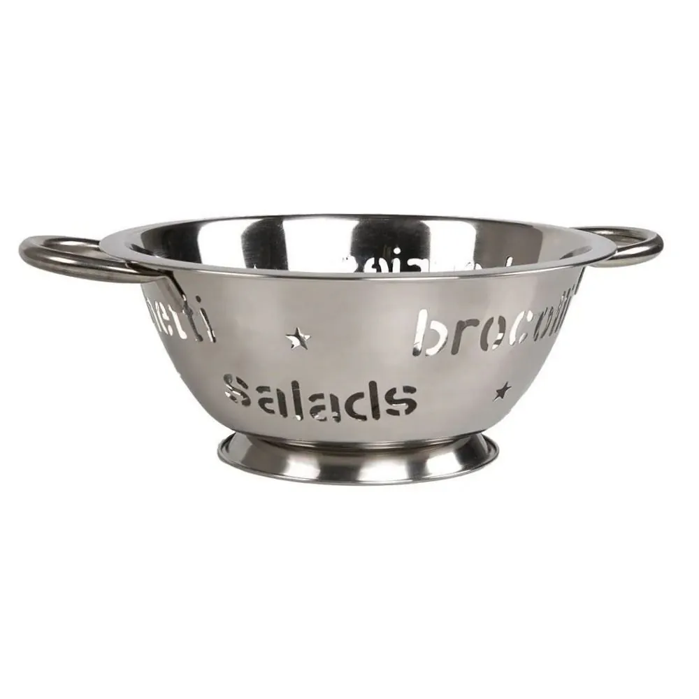 Escorredor de Macarrão Letrinhas 24Cm - Inox