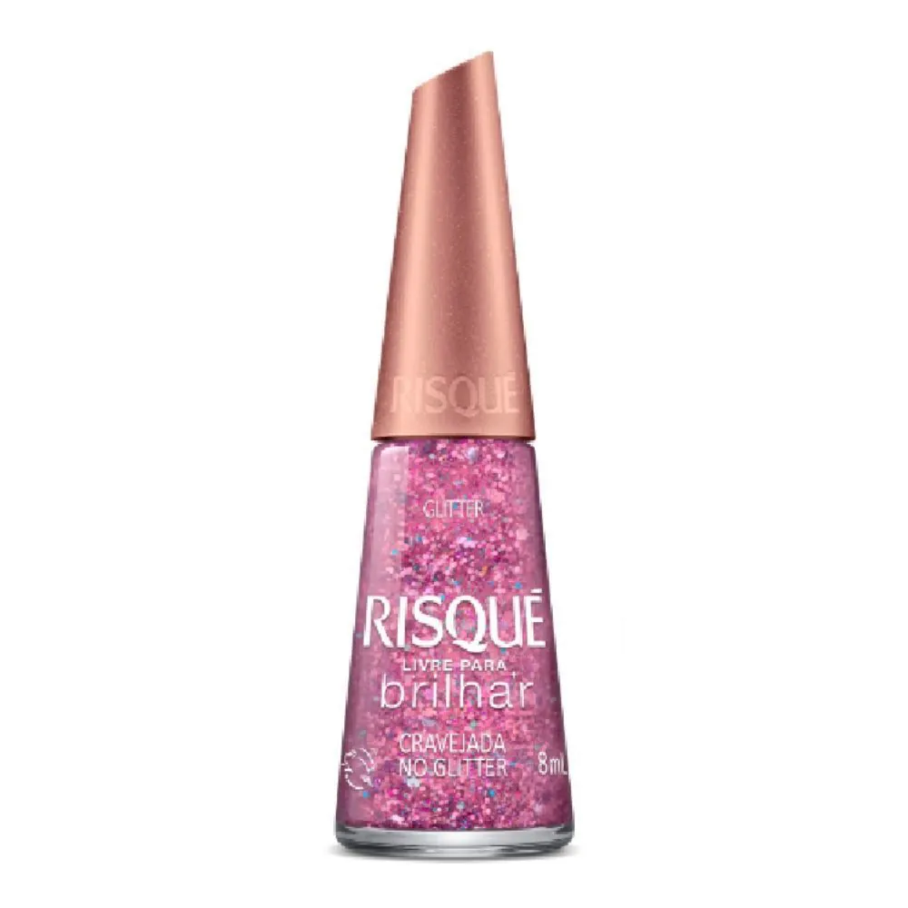 Esmalte Risqué 8Ml - Cravejada no Glitter