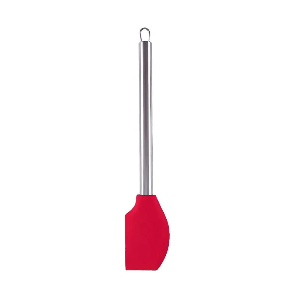 Espátula Silicone com Cabo Inox 34,5Cm - Vermelho