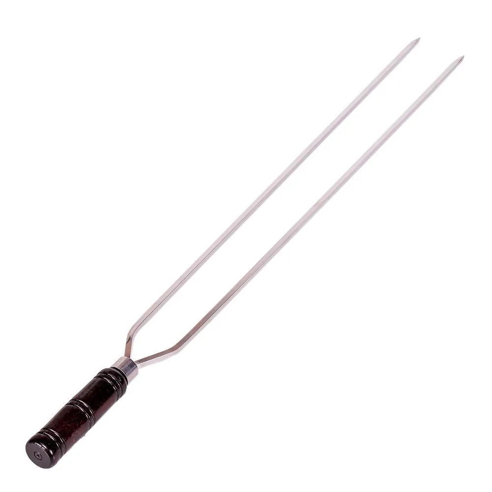 Espeto Duplo quadrado Alumínio 70cm Metal Adm - Prata