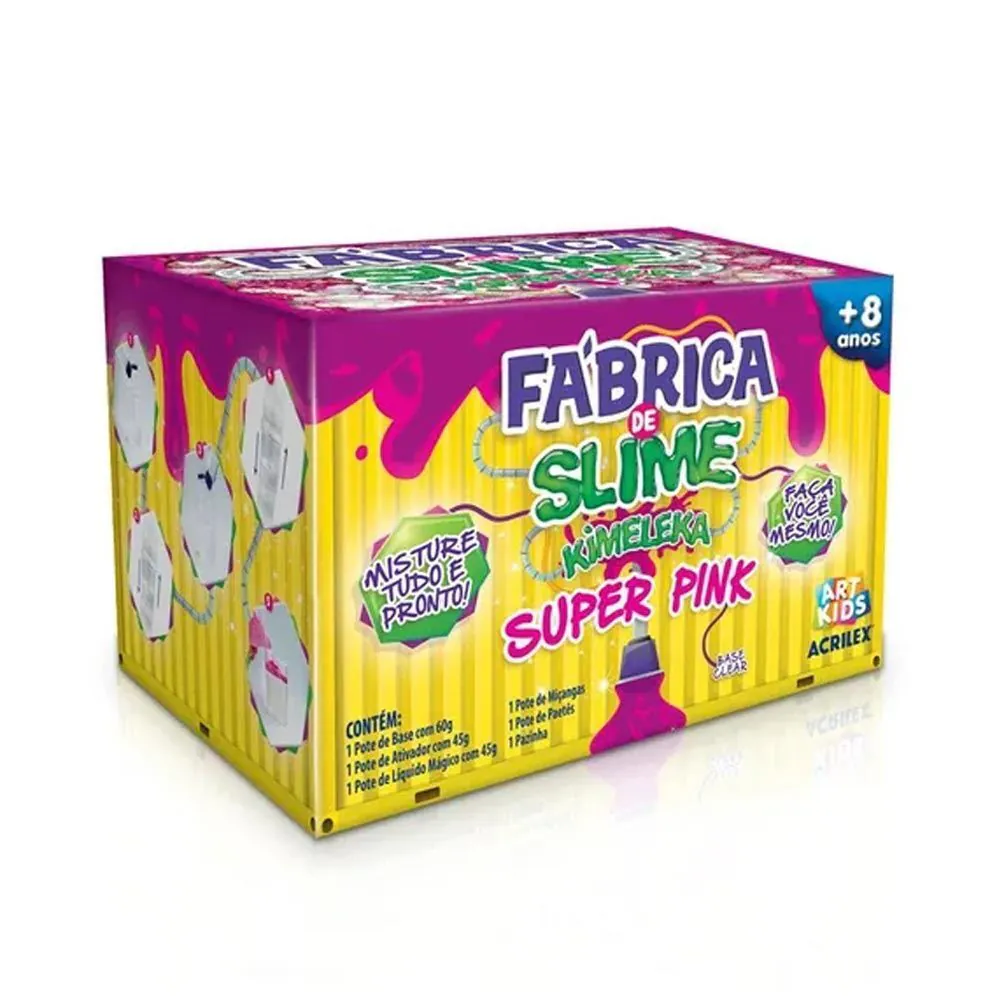 Fábrica de Slime Kimeleka Super Pink Acrilex - 43008