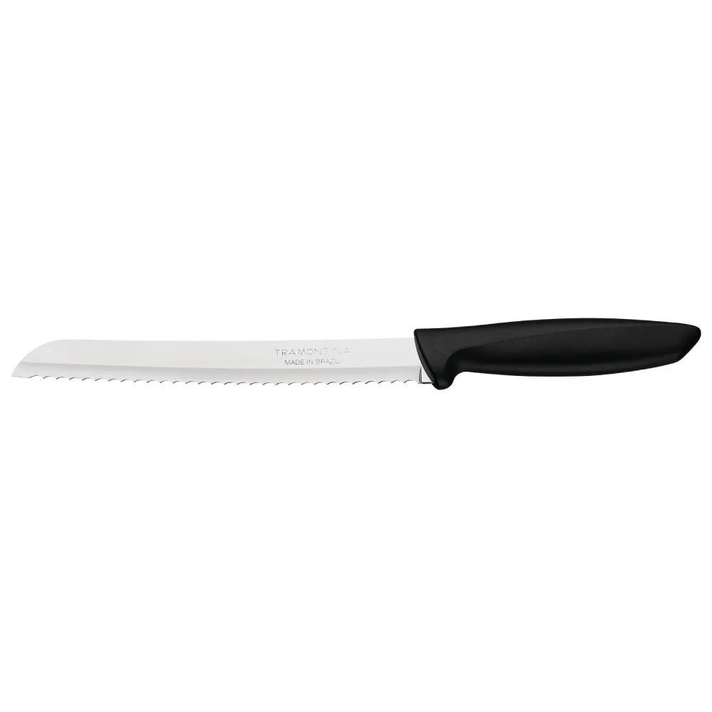 Faca para Pão Aço Inox Plenus Tramontina 8" - Preto