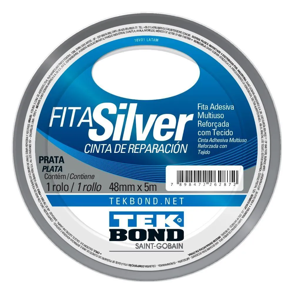Fita Silver 48mmx5m Tekbond - Prata