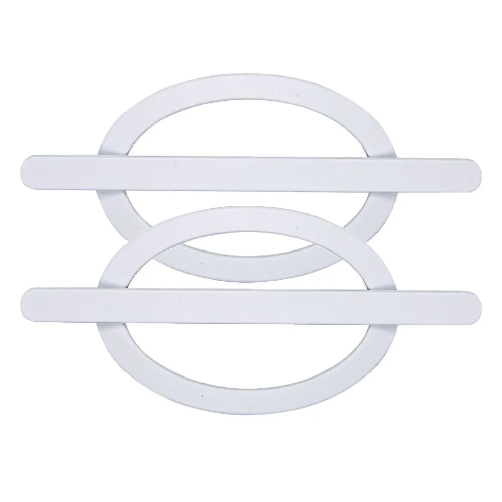 Fivela Oval Fosco Bella Arte - Branco Fosco