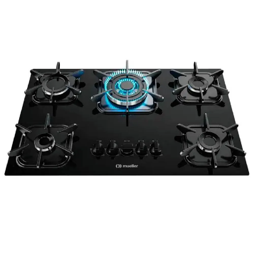 Fogão Cooktop Mueller 5 Bocas com Queimador Tripla Chama - Bivolt