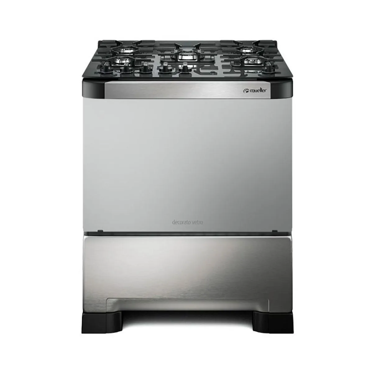Fogão de Piso Mueller 5 Bocas Decorato Vetro G3 Inox - Diversos