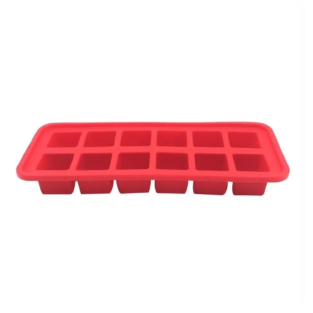 Forma de Silicone para Gelo Basic - Vermelho