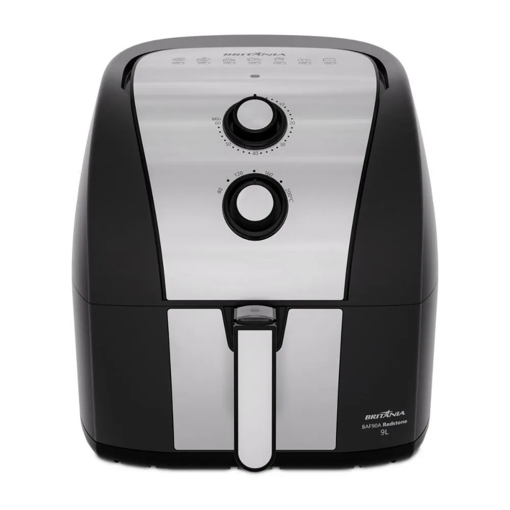Fritadeira Air Fryer Britânia 9 Litros 2000W Antiaderente Redstone BAF90A