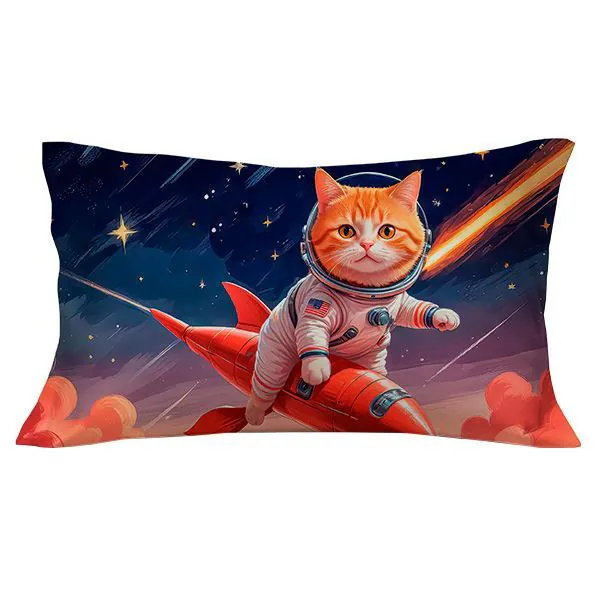 Fronha Avulsa Estampa Digital Decore - Gato Astronauta