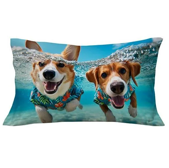 Fronha Avulsa Estampa Digital Decore - Summer Dogs