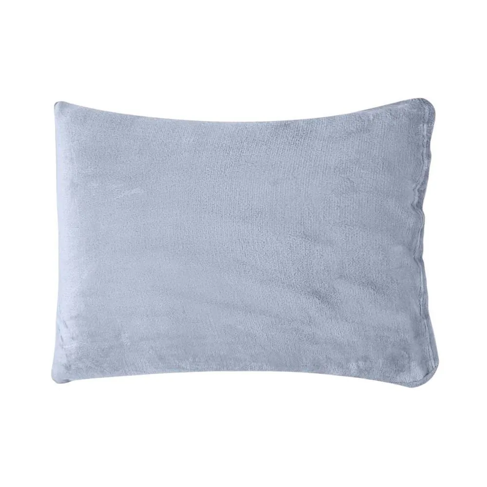 Fronha Avulsa Plush 100% Poliéster Lisa - Cinza Lunar