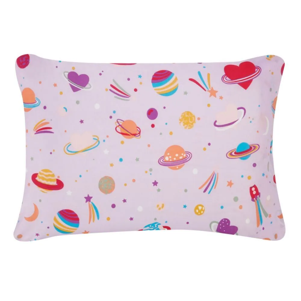 Fronha Avulsa Infantil Microfibra Kids 1 Pç - Galaxy Girl Rosa