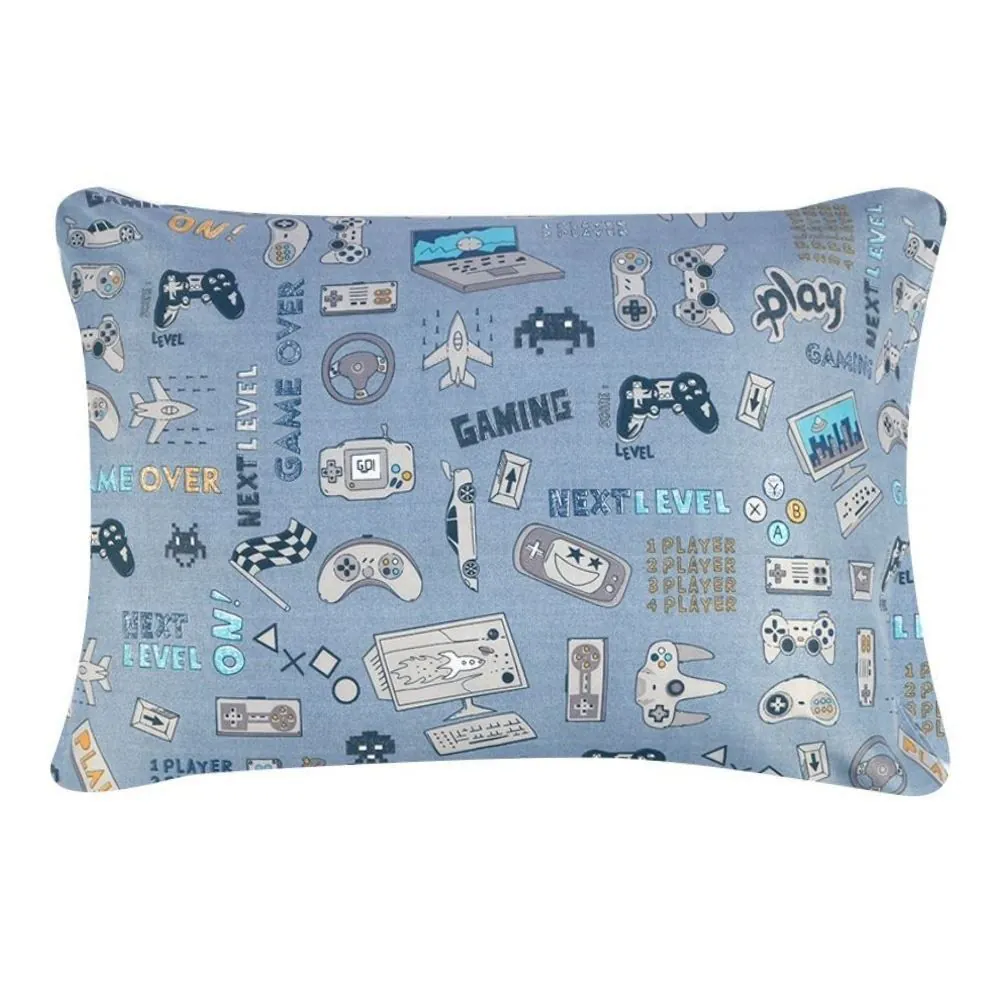 Fronha Avulsa Infantil Microfibra Kids 1 Pç - Gaming Azul