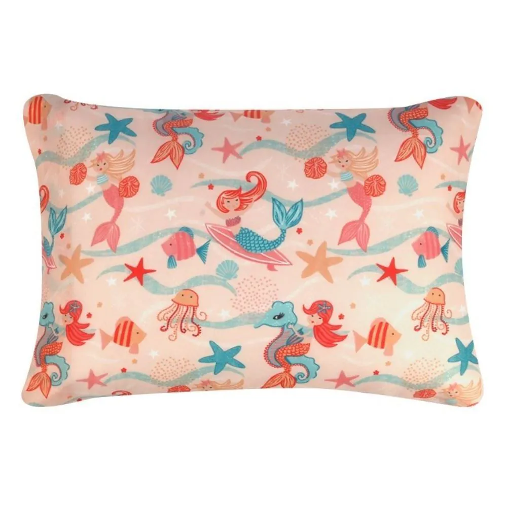 Fronha Avulsa Infantil Microfibra Kids 1 Pç - Sereia Kids Salmão