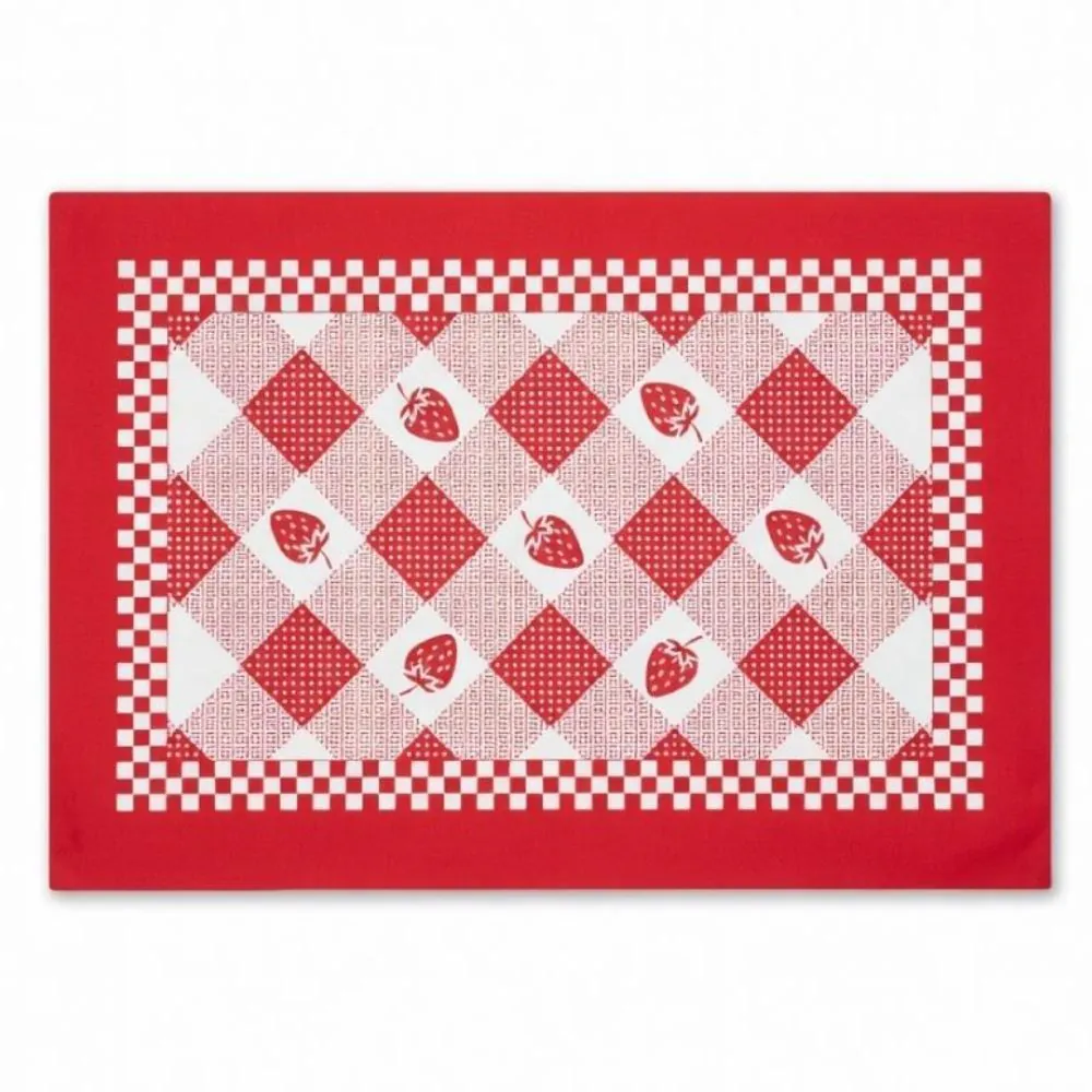 Fundo de Prato 45 X 31 cm Clean Athenas Döhler - Morango