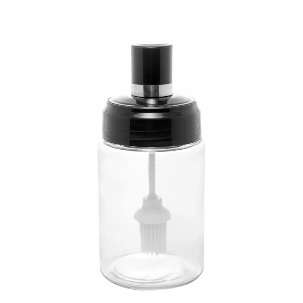 Galheteiro de Vidro com Pincel Wolff 220Ml - Preto