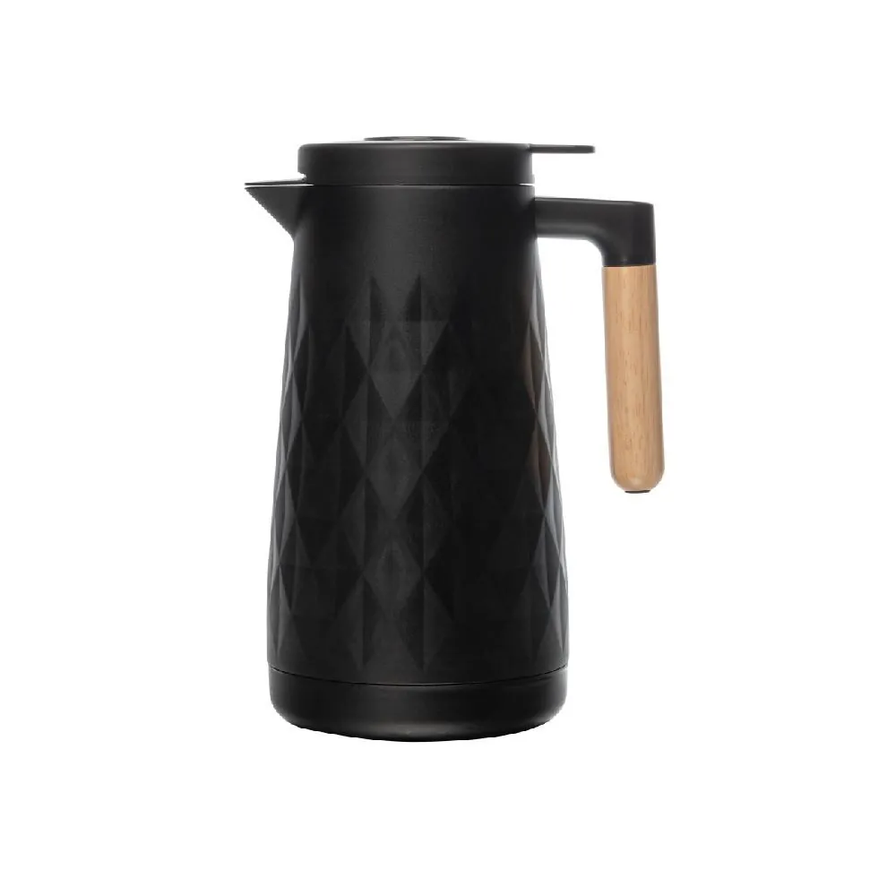 Garrafa Térmica com Termômetro New Diamond Lyor 1 Litro - Preto