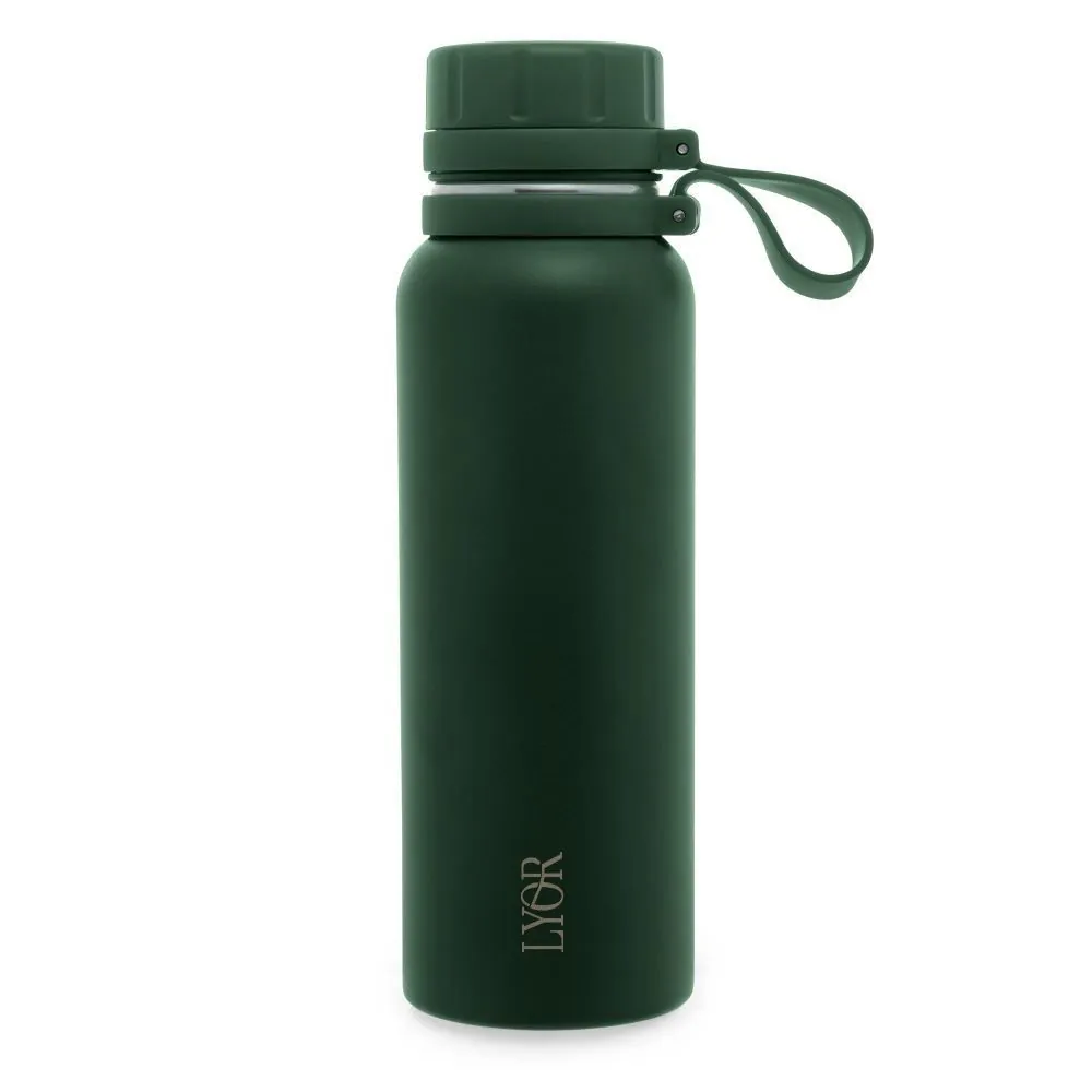 Garrafa Squeeze Inox Explorer Lyor 650Ml - Verde Escuro