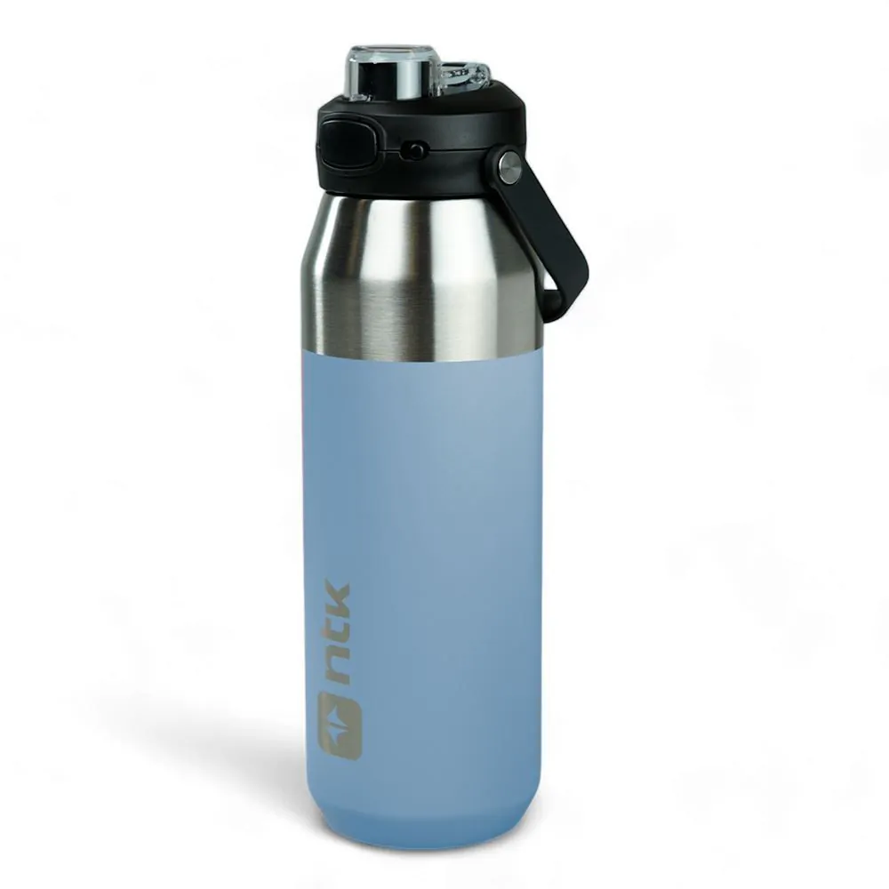 Garrafa Térmica Isomax 1 Litro Aço Inoxidável Nautika - Azul Claro