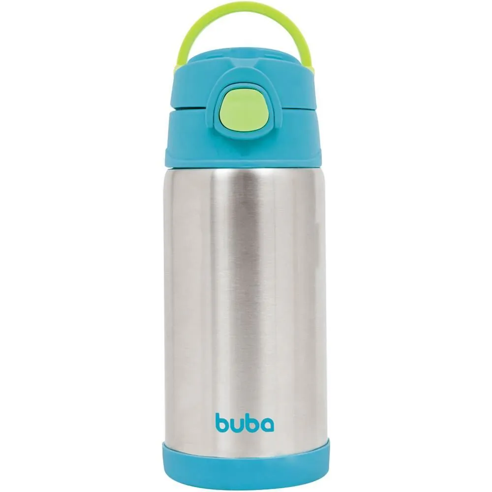 Garrafa Térmica Infantil 400 ml Parede Dupla Buba - Azul Claro
