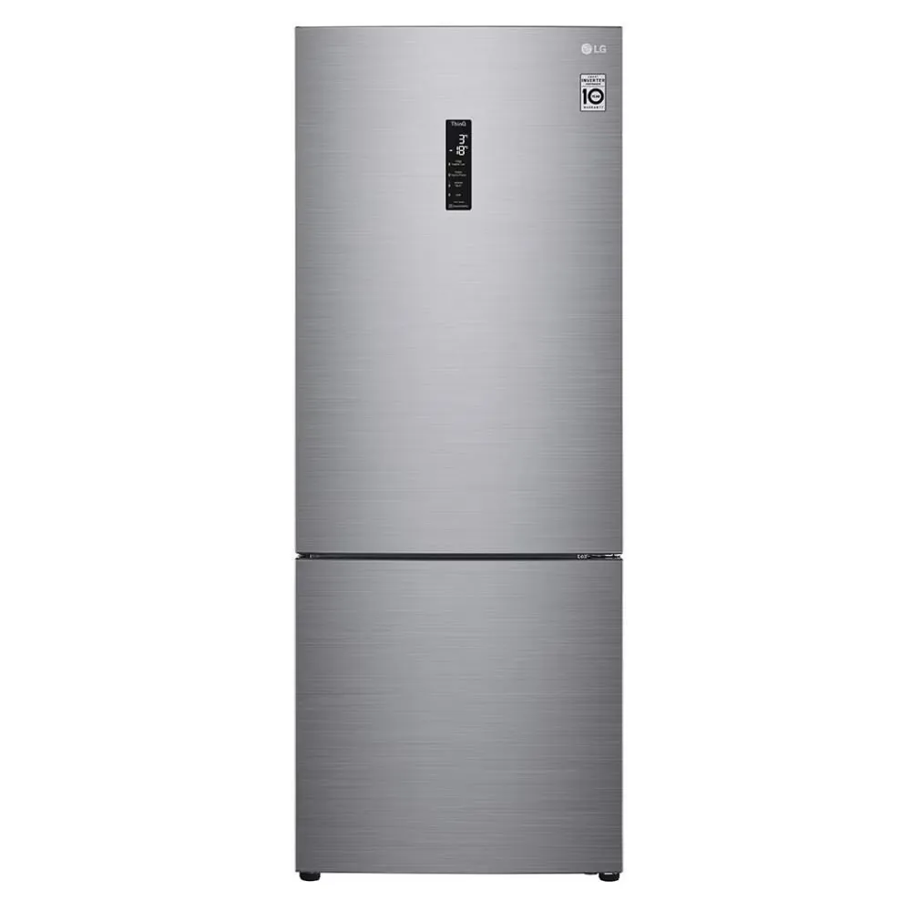 Refrigerador Geladeira Smart LG Frost Free Inverter 462 Litros Inverse Inox Look GC-B569N