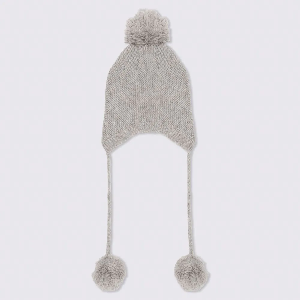 Gorro Tamanho Único Bebê com Pompom Yoyo Baby - Cinza Claro U