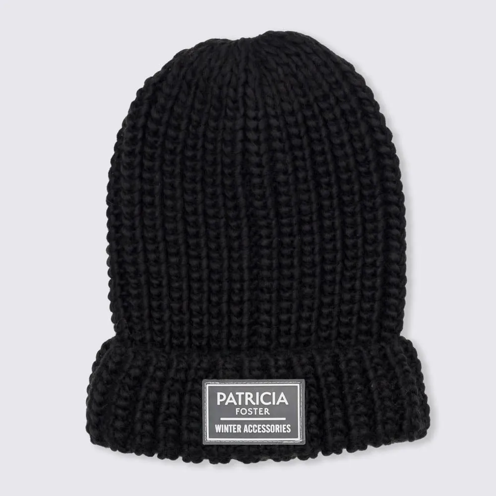 Gorro Tamanho Único Tricot Liso Patrícia Foster - Preto U